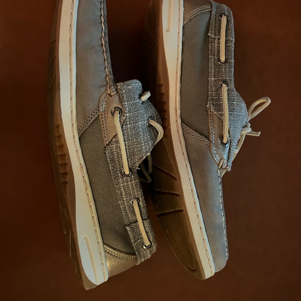 EUC Sperry Women’s Light Gray Boat Shoes, 10 - Picture 5 of 7